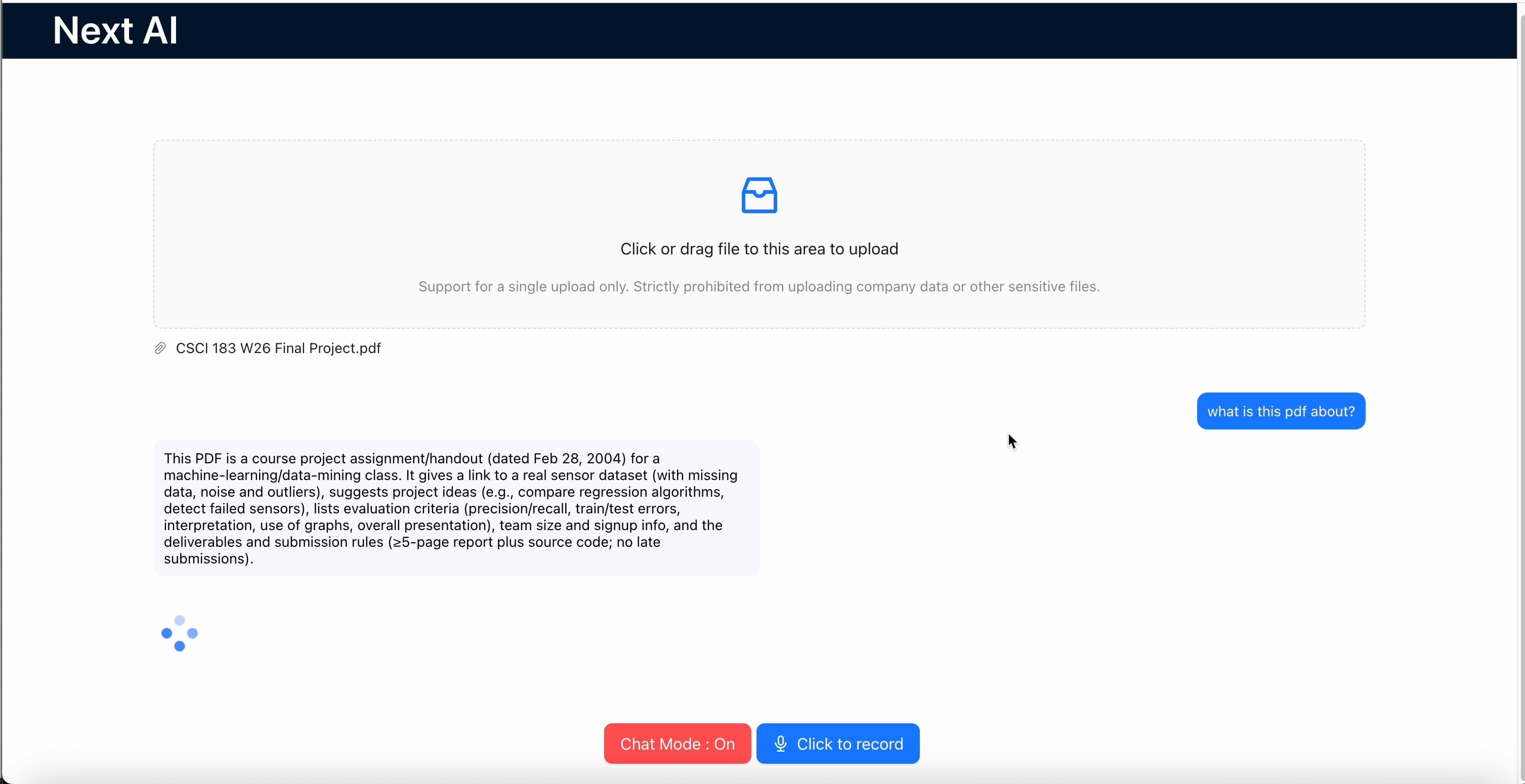 NextAI — project screenshot